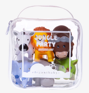 Elegant Baby Jungle Party Squirties Bath Toys