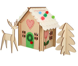 Meri Meri Wooden Embroidery Gingerbread House Kit