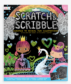 OOLY Scratch & Scribble Princess Garden Art Kit