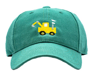 Harding Lane Kids Excavator Baseball Hat in Moss Green