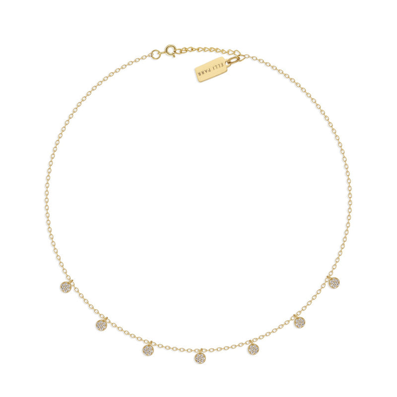Elli Parr Cora Pave Coin Necklace