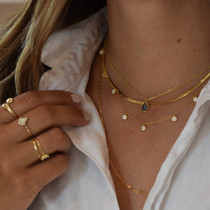 Elli Parr Cora Pave Coin Necklace