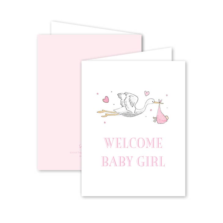 Dogwood Hill Little Princess Welcome Baby Girl Card
