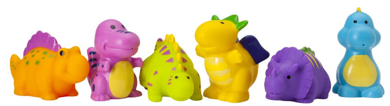 Elegant Baby Dinosaur Party Squirties Bath Toys