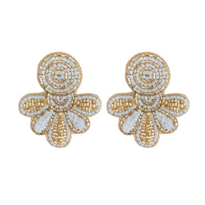 Love Studs in Gold/White