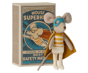 Maileg Superhero Mouse, Little Brother in Matchbox