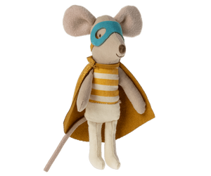 Maileg Superhero Mouse, Little Brother in Matchbox